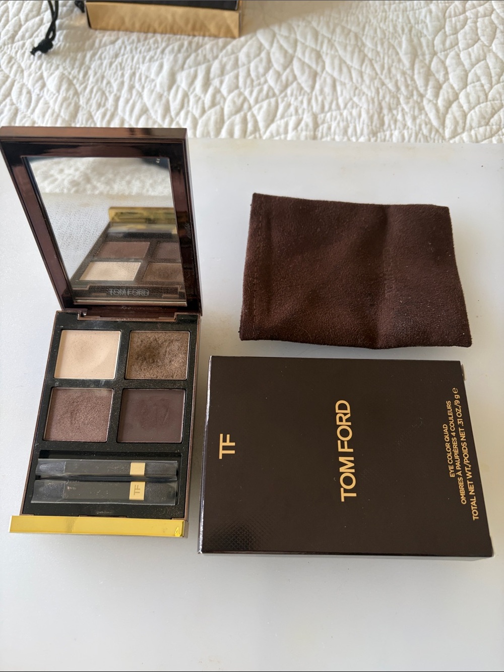 Tom Ford Quad Eyeshadow Palette — Cream, Brown & Taupe Shades noir fume